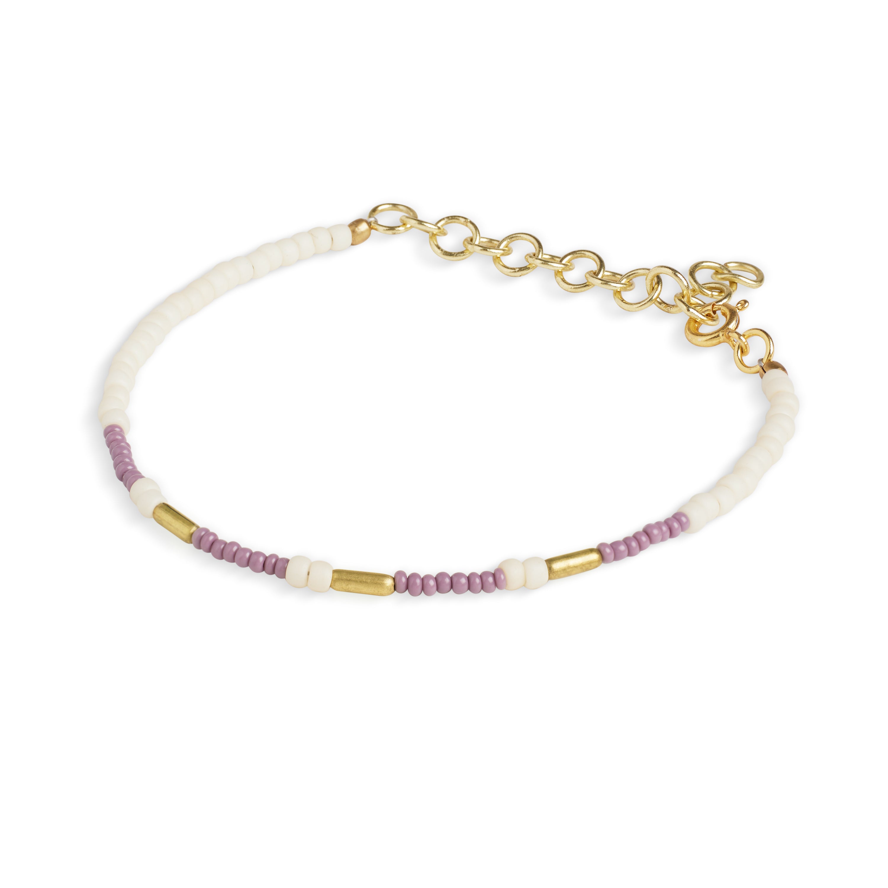 Soft Line Beaded Bracelet (Purple)