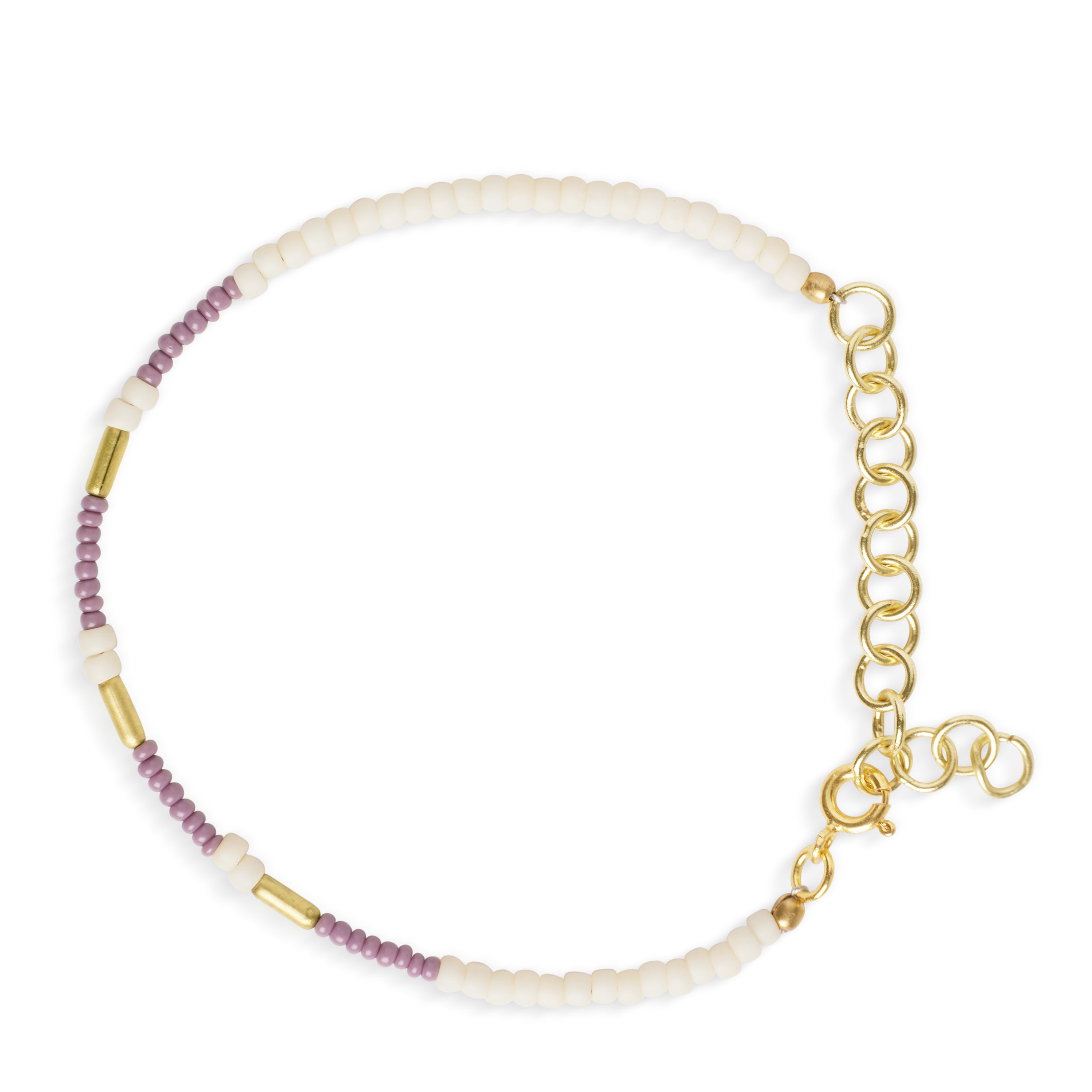 Soft Line Beaded Bracelet (Purple)
