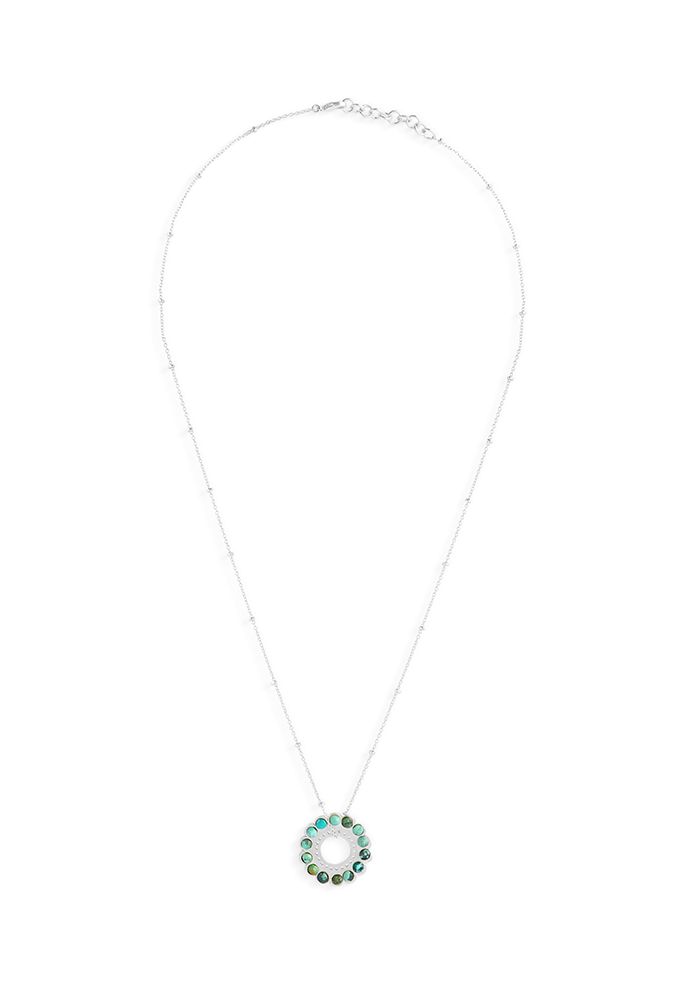 Turquoise Motif Necklace - Handmade In Nepal