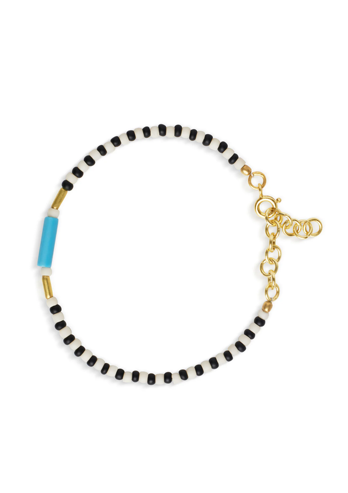 Gentle Wrap Beaded Bracelet (Turquoise)