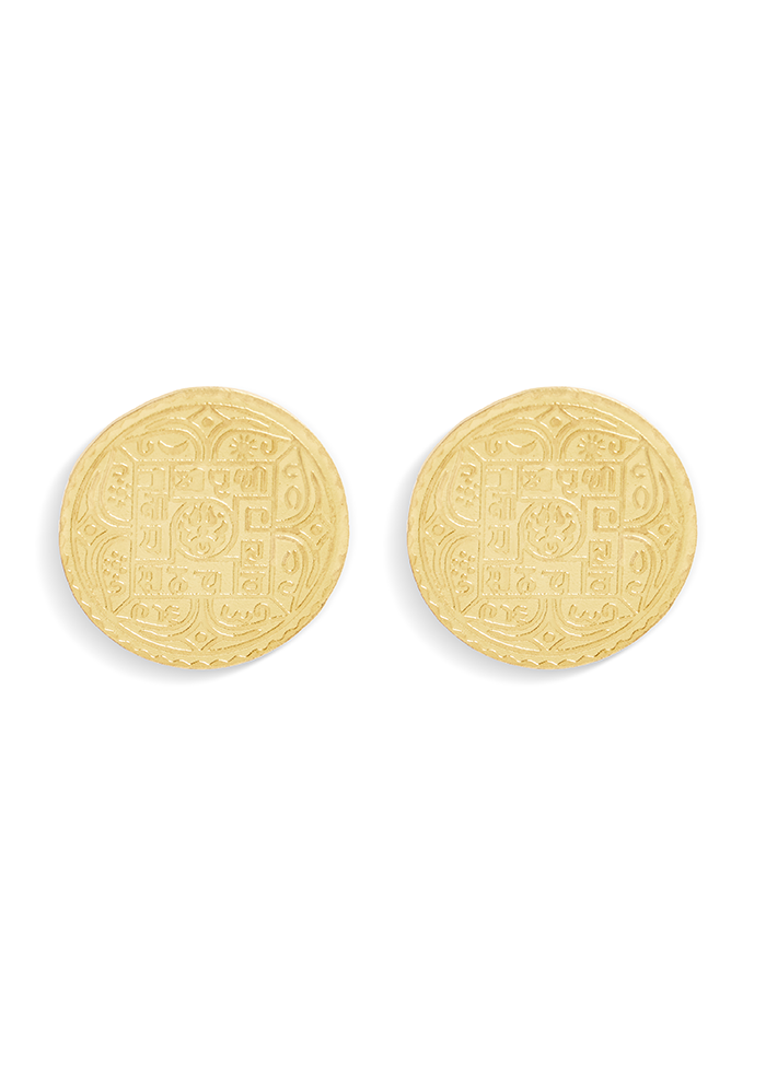 Nepali Coin Stud - Handmade In Nepal