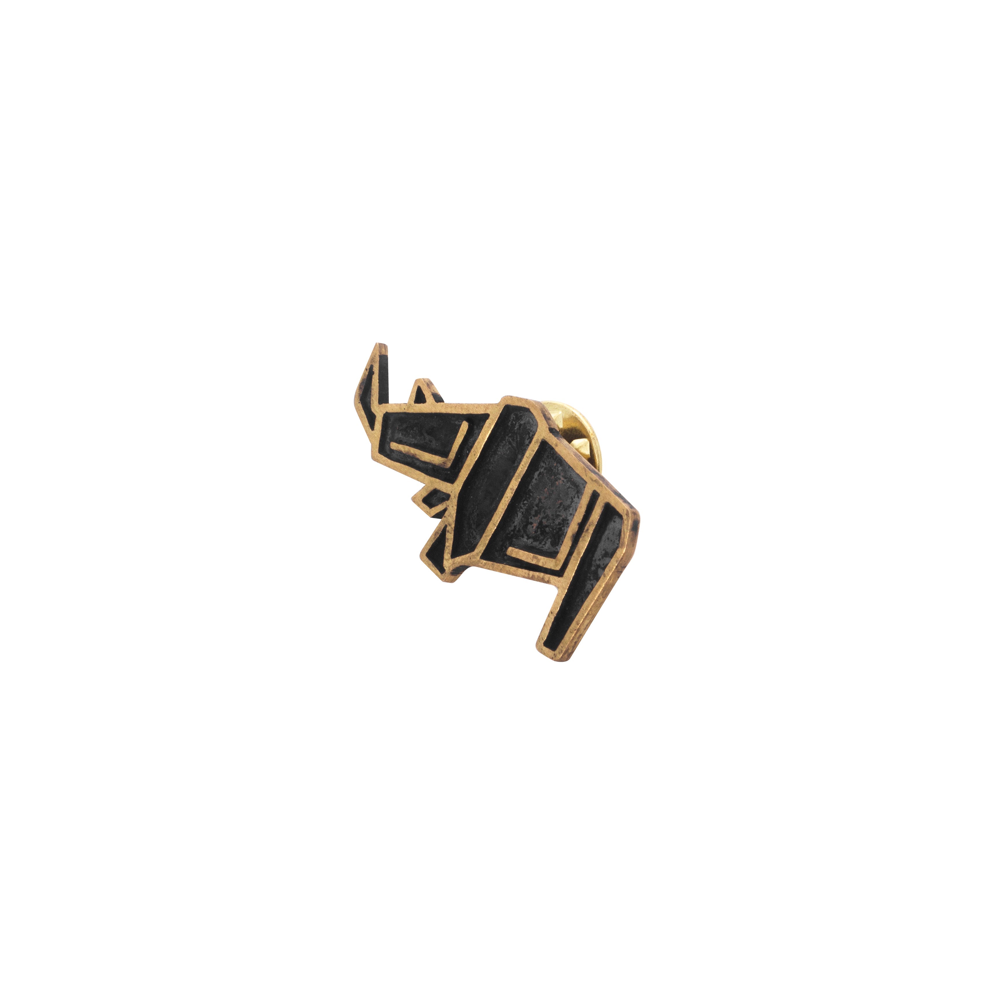 Lined Rhino Brooche