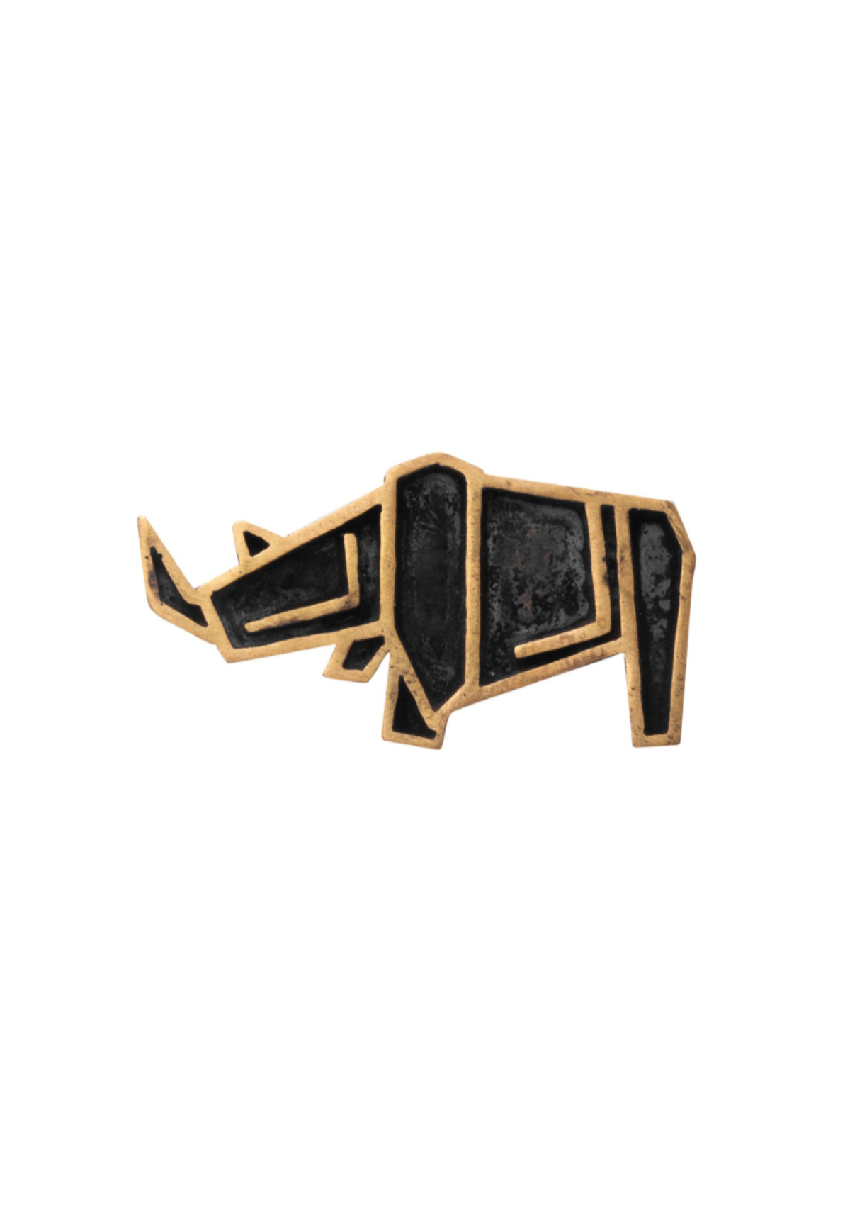 Lined Rhino Brooche