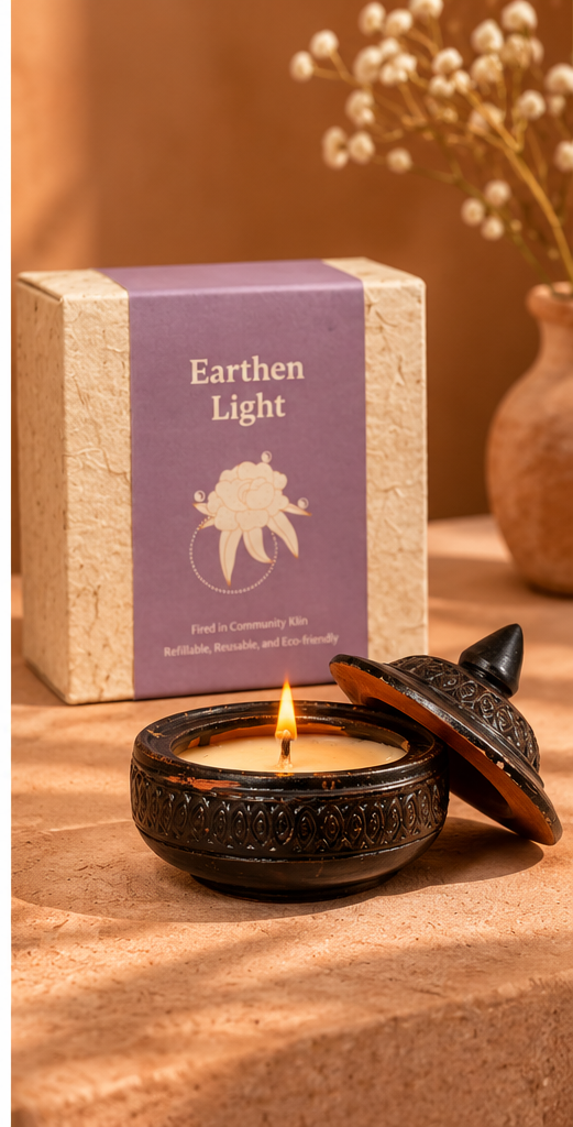 Earthen Light Candle