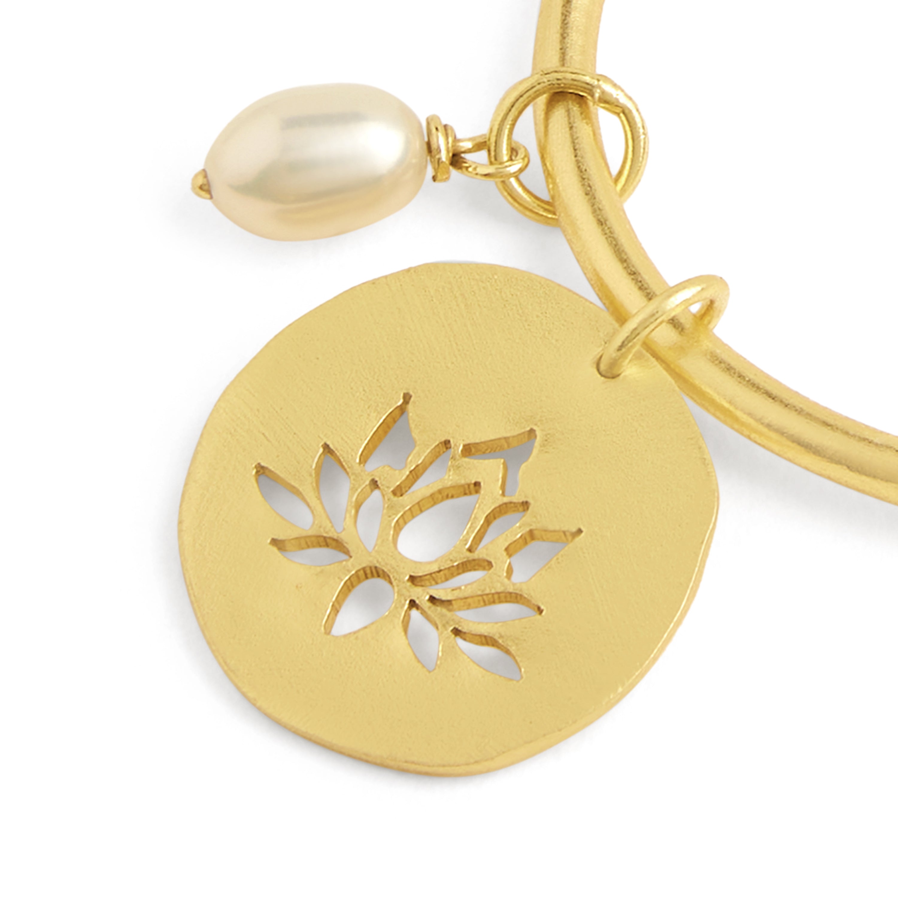 Lotus Cutout Hoops