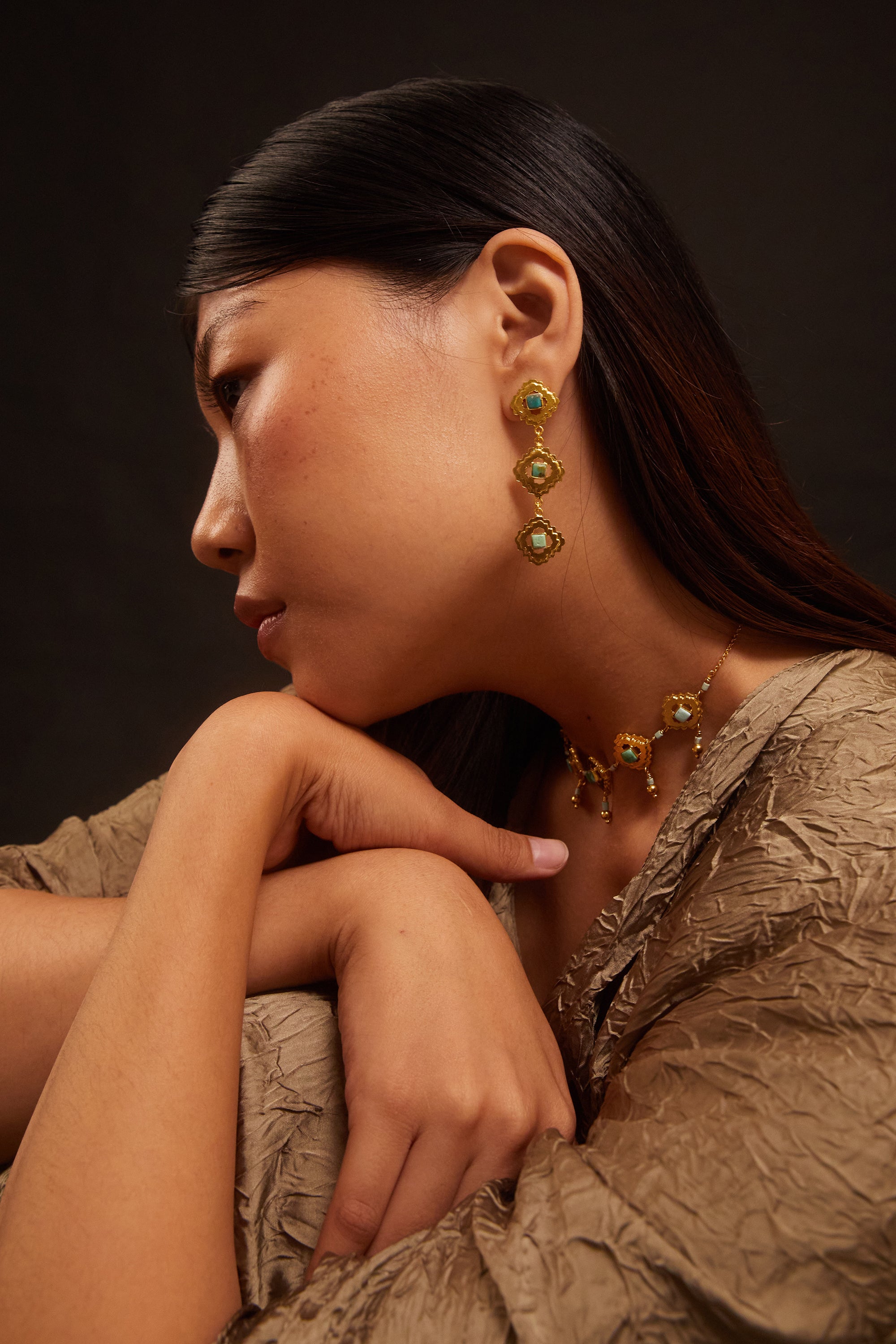 Mandala Long Earring