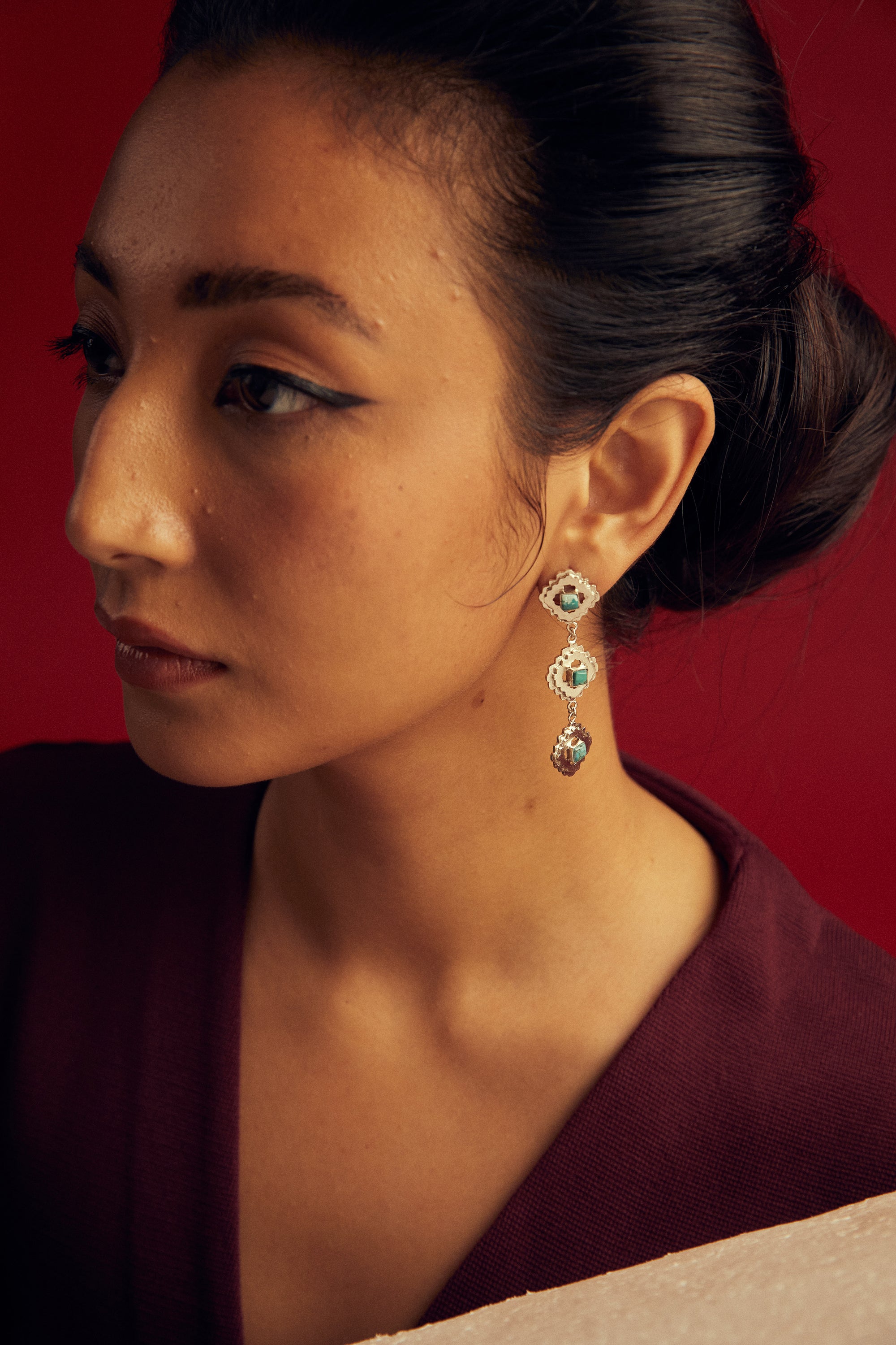 Mandala Long Earring