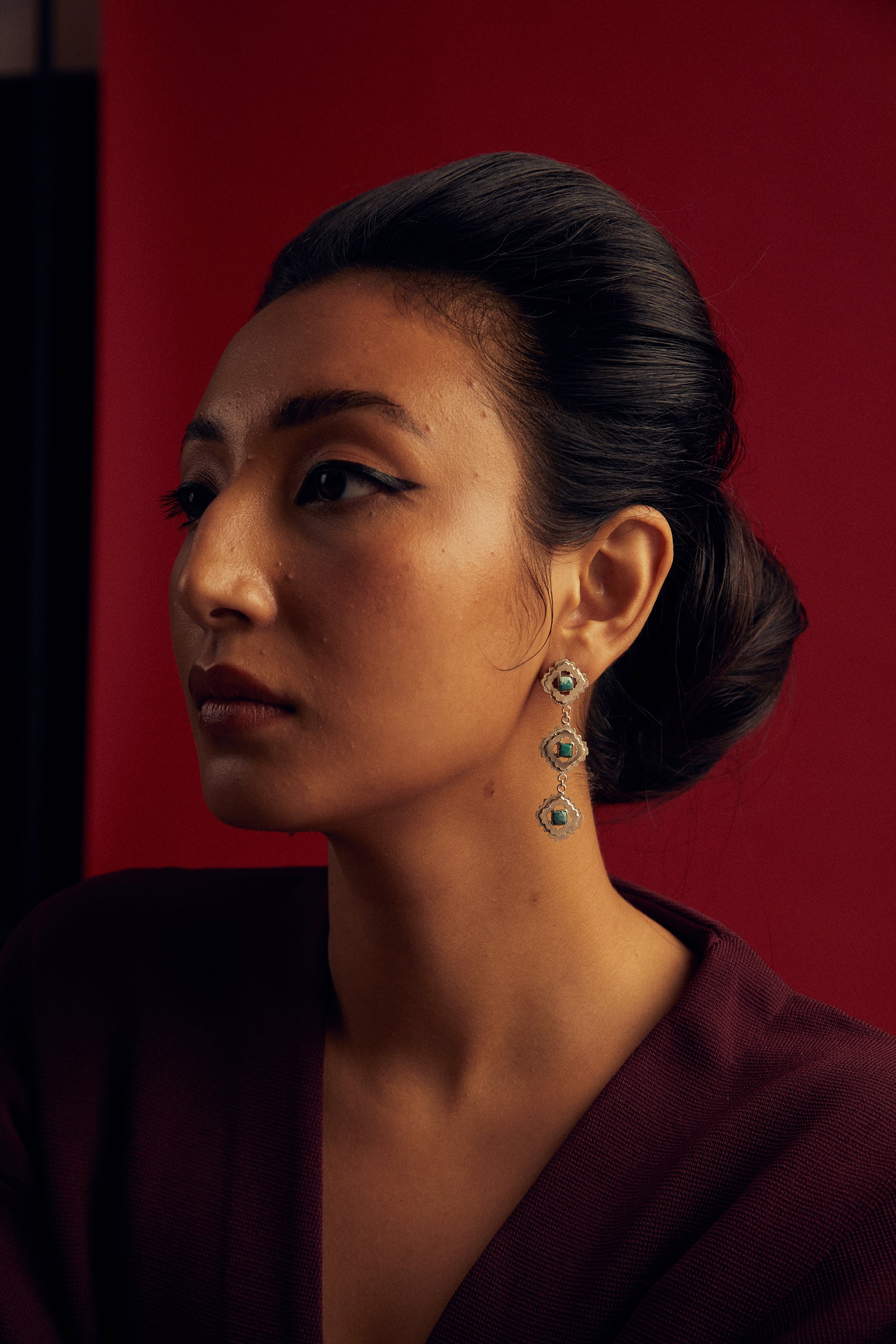 Mandala Long Earring
