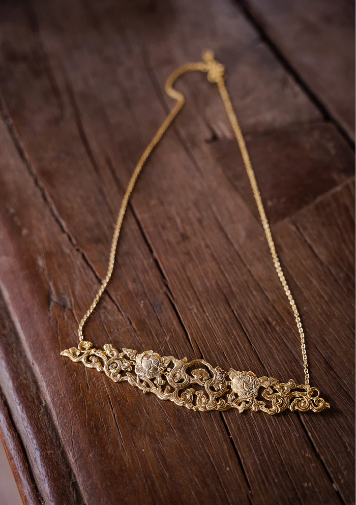 Suede Long Nepali Neckpiece