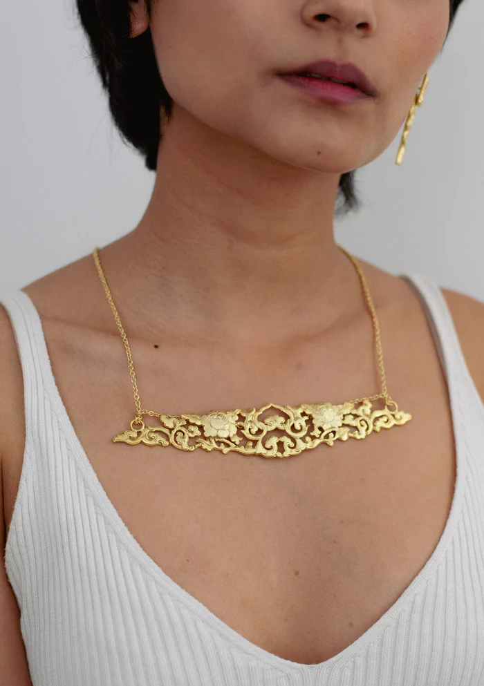 Suede Long Nepali Neckpiece