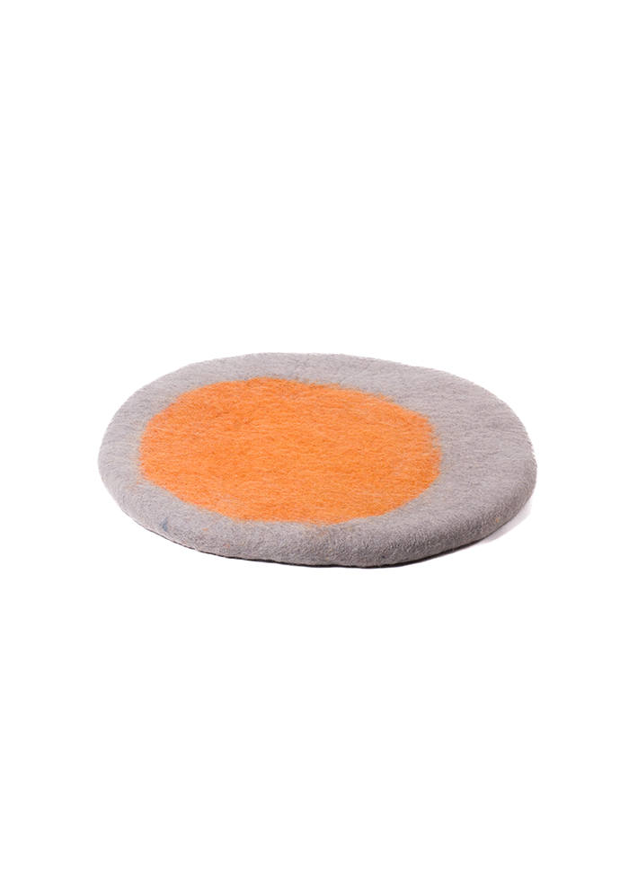 Tripty Table  Mat (Grey and orange)