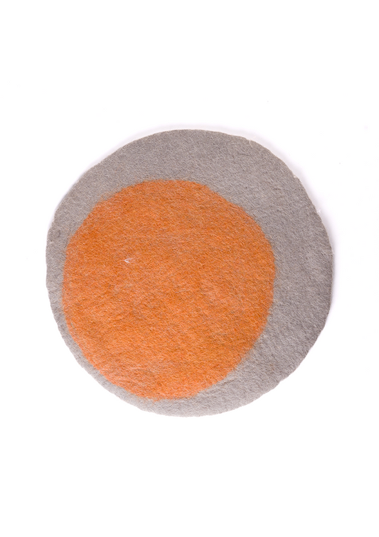 Tripty Table  Mat (Grey and orange)